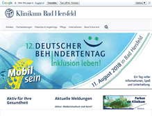 Tablet Screenshot of klinikum-bad-hersfeld.de